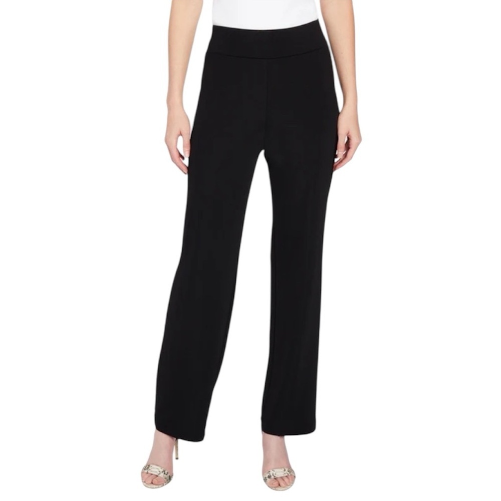 Jones Ny Elegant Black Women's Wide Leg Cropped Pants Size Xs